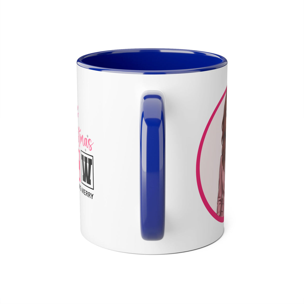 Heather T Caricature Portrait Accent Mug — Search Perfect Caricature Christmas