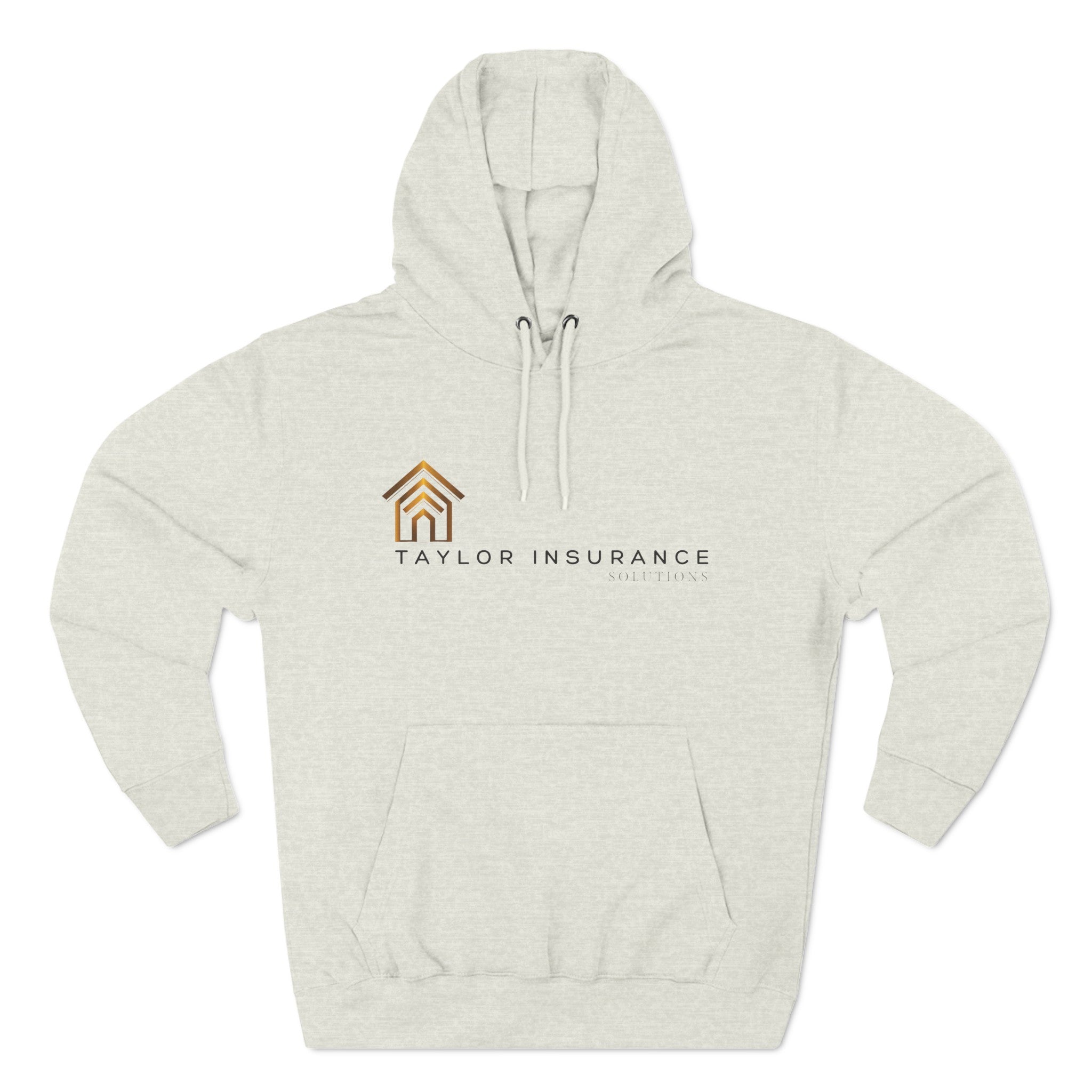 Three-Panel Fleece Hoodie Black Logo  -  Monette Taylor