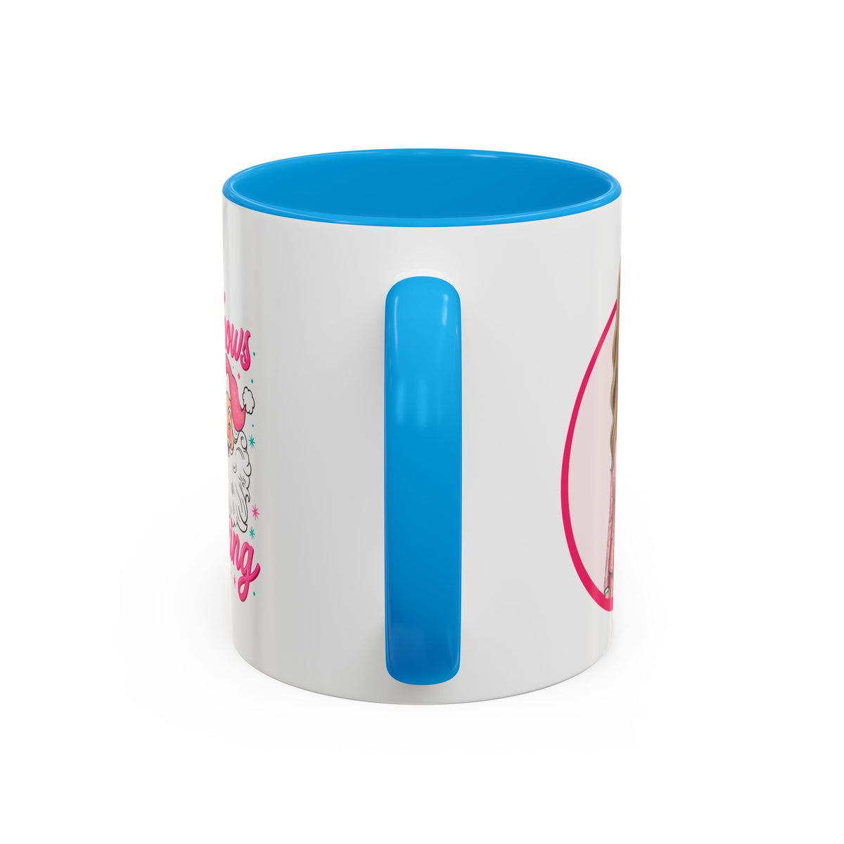 He Knows When You’re Not Ranking Funny Santa Mug with Caricature