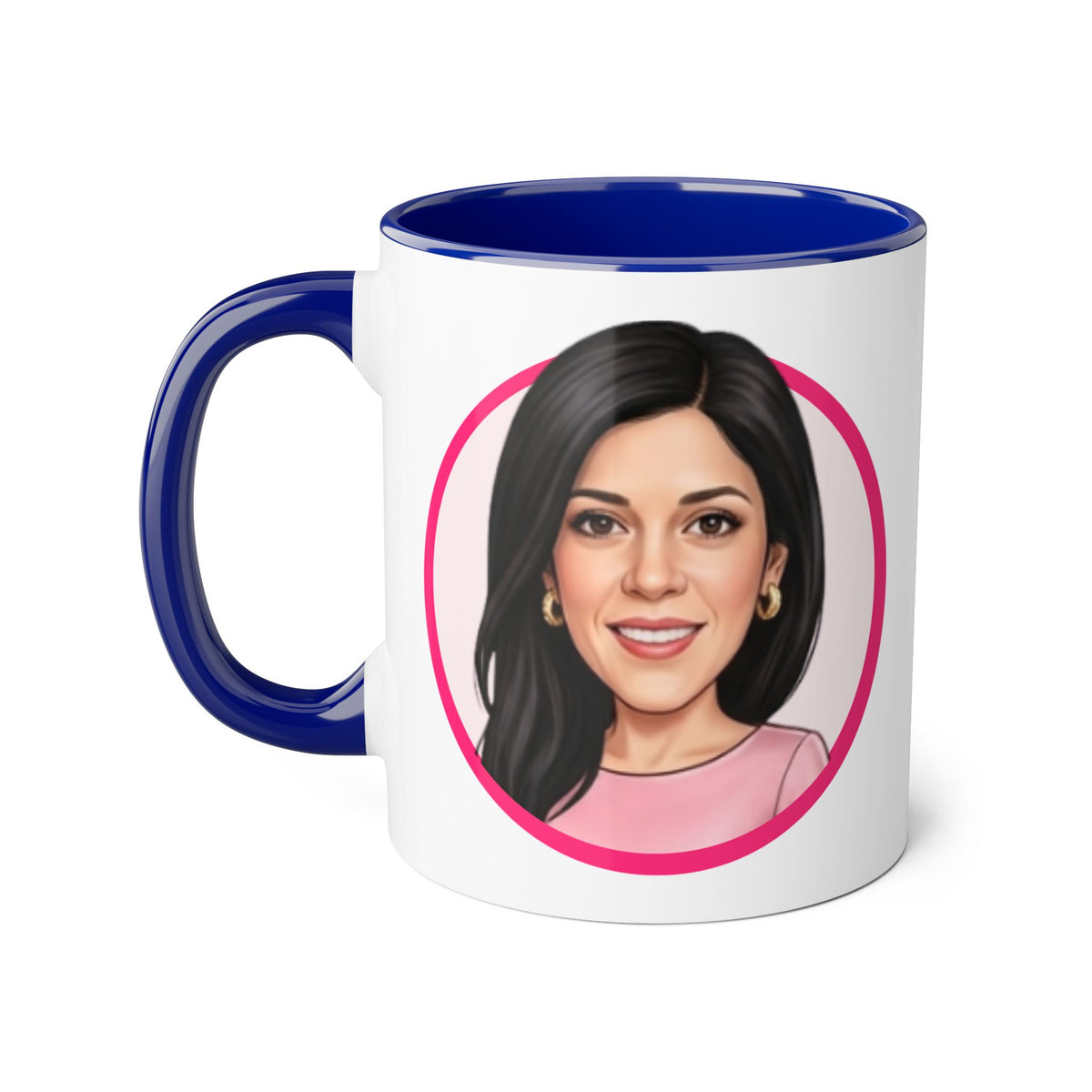Rosa  Caricature Portrait Accent Mug — Search Perfect Caricature Christmas