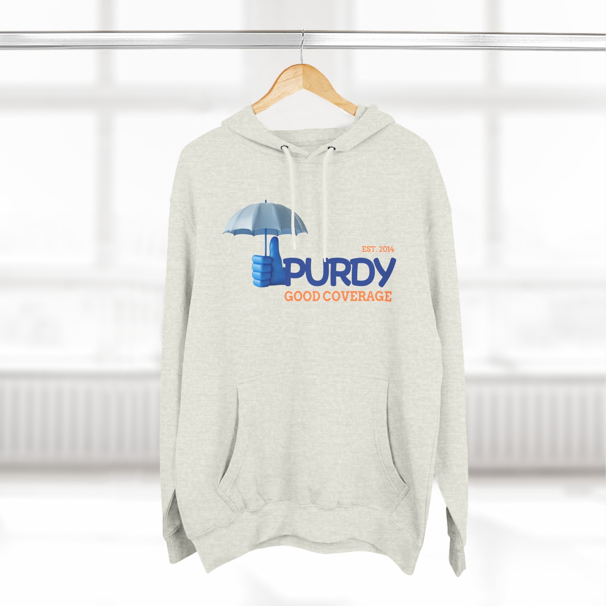 Three-Panel Fleece Hoodie - Kevin Purdy Logo