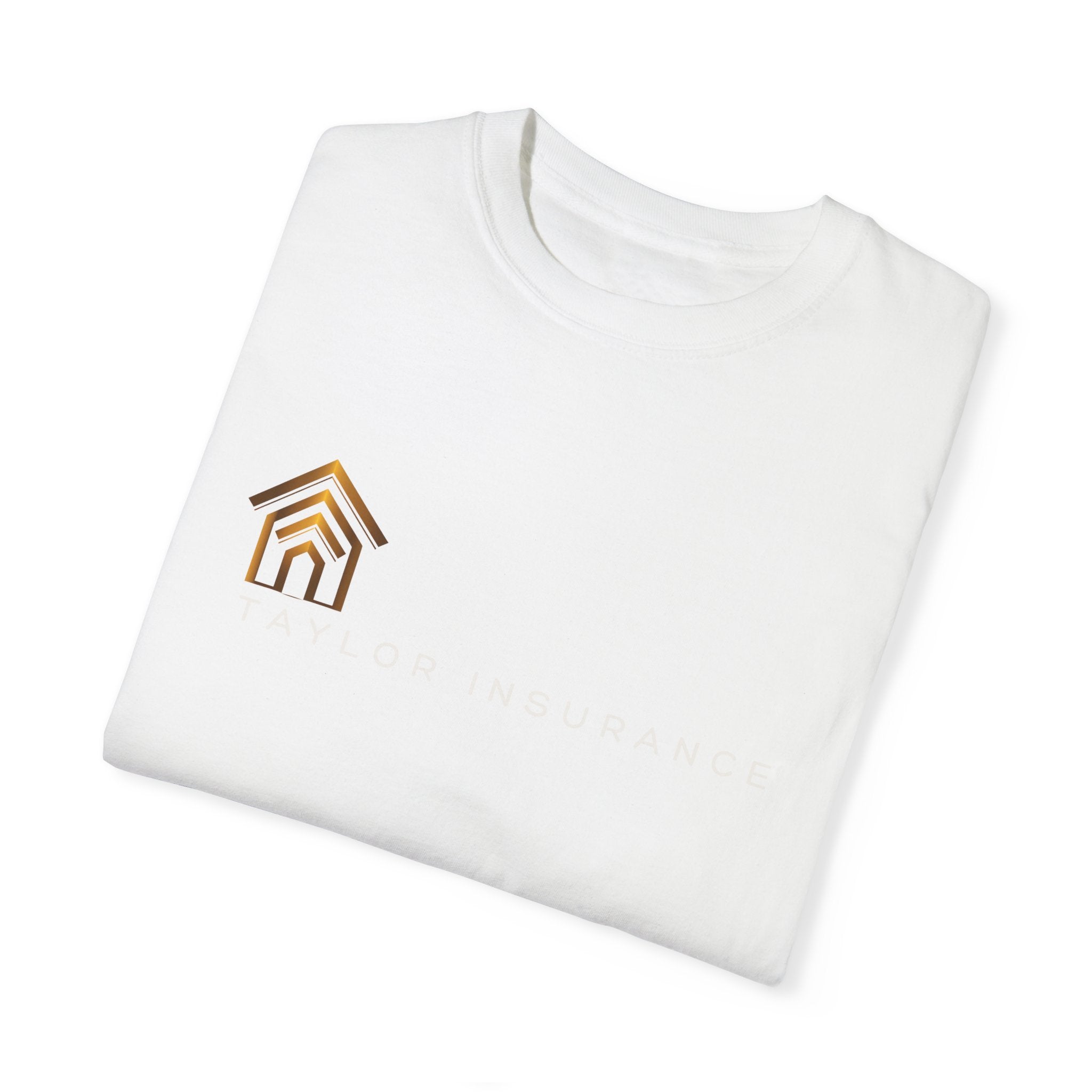 Unisex Garment-Dyed T-shirt White Logo - Monette Taylor