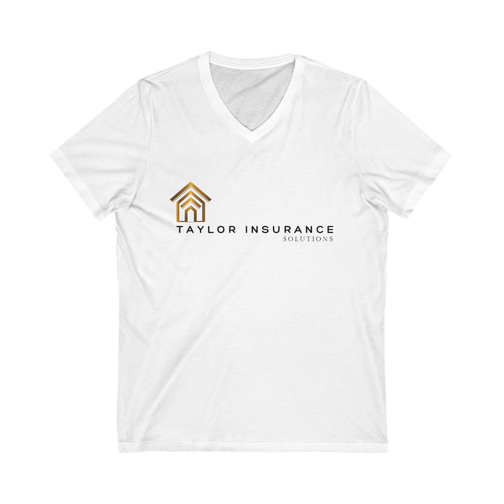 Unisex Jersey Short Sleeve V-Neck Tee Black Logo  - Monette Taylor