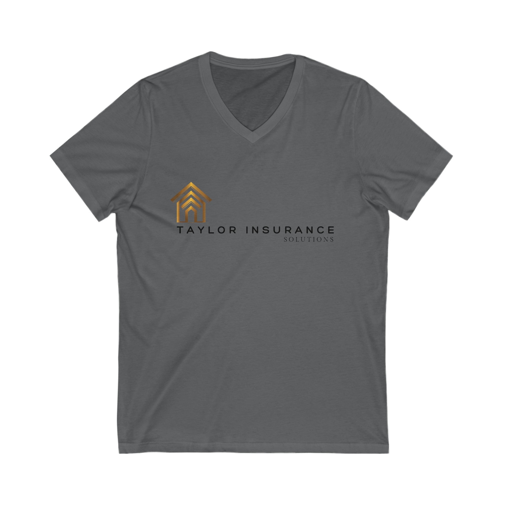 Unisex Jersey Short Sleeve V-Neck Tee Black Logo  - Monette Taylor