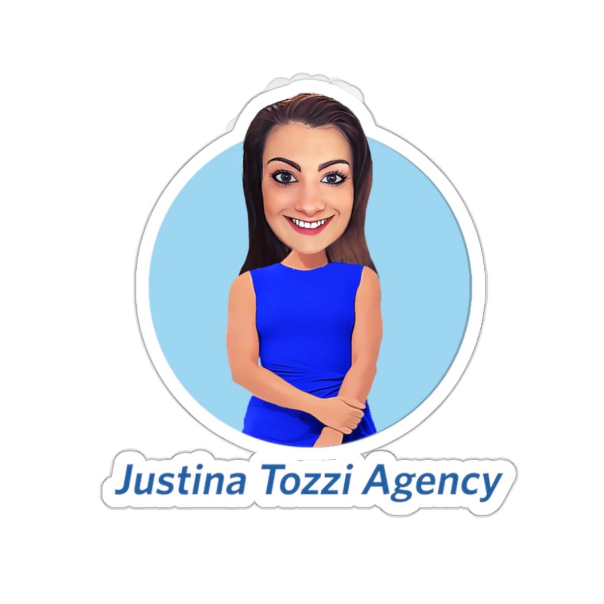 Justina Tozzi Agency Caricature Kiss-Cut Stickers - Lauren