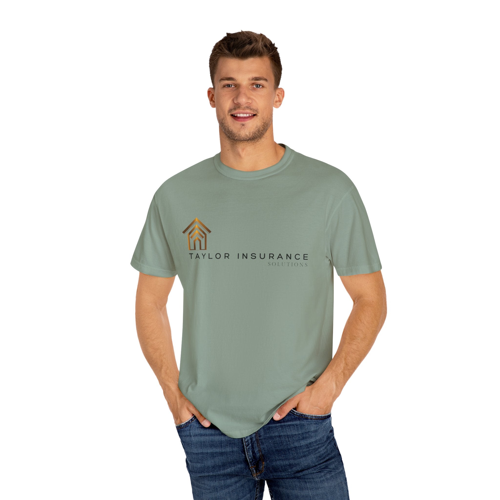 Unisex Garment-Dyed T-shirt Black Logo - Monette Taylor