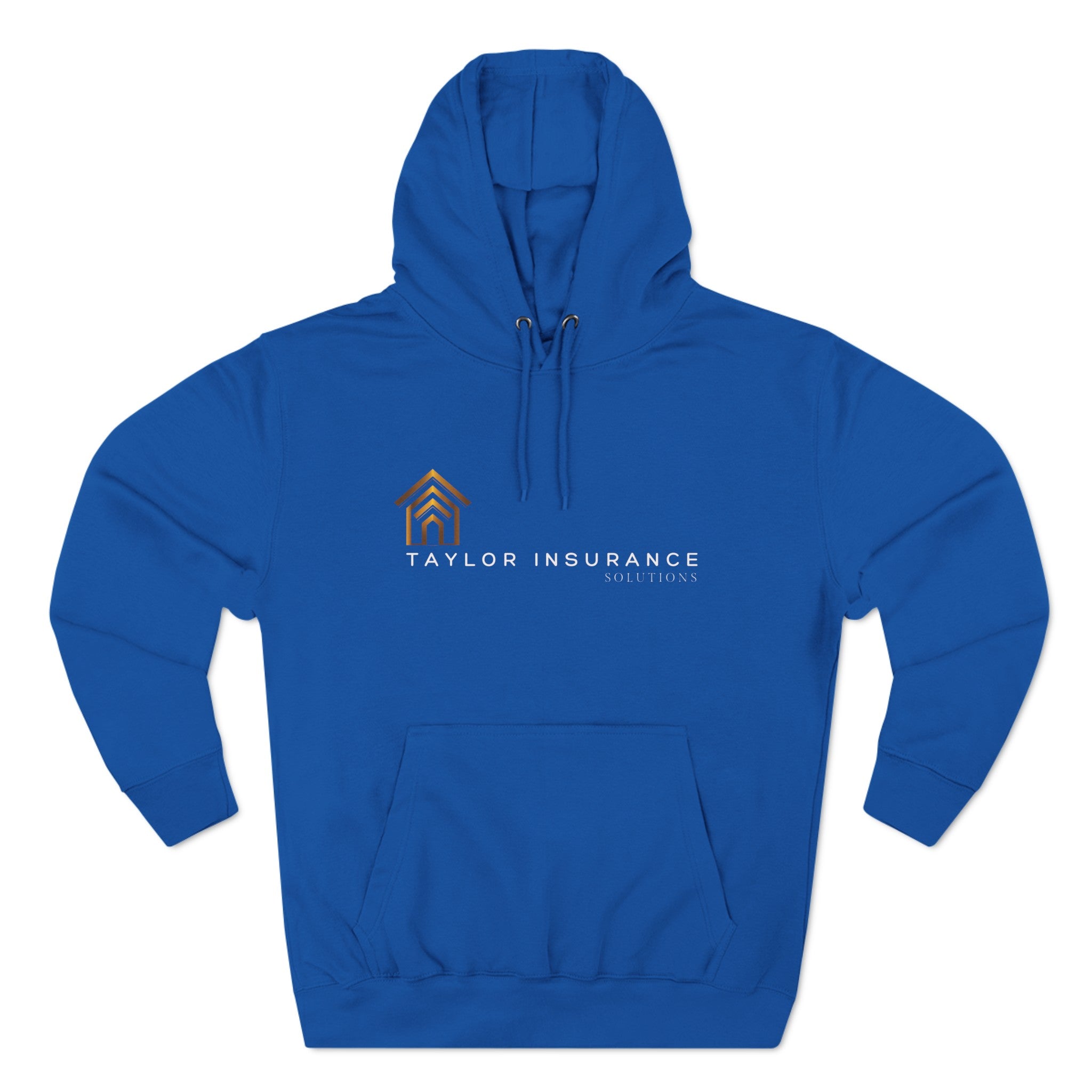 Three-Panel Fleece Hoodie White Logo  - Monette Taylor