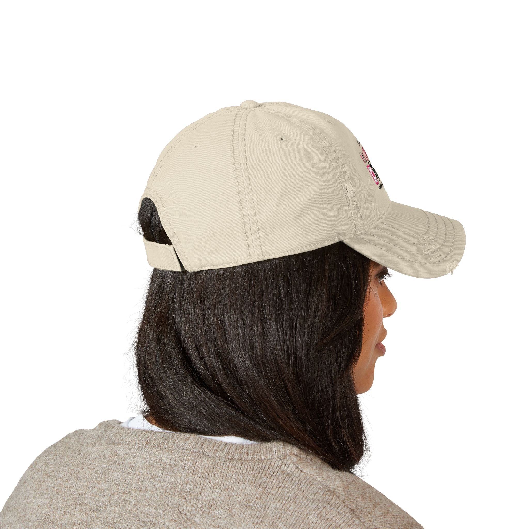 Distressed Embroidered "Christmas Crew" Dad Hat Search Perfect