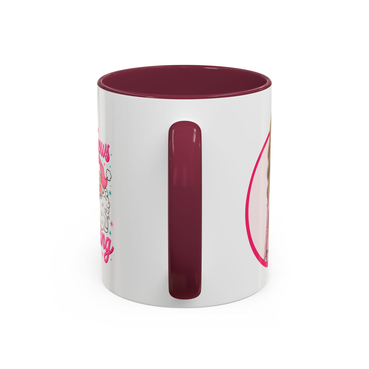 He Knows When You’re Not Ranking Funny Santa Mug with Caricature