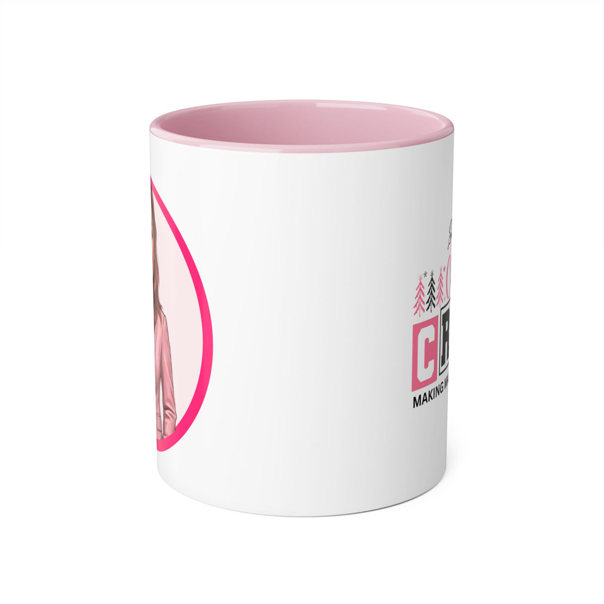 Heather T Caricature Portrait Accent Mug — Search Perfect Caricature Christmas