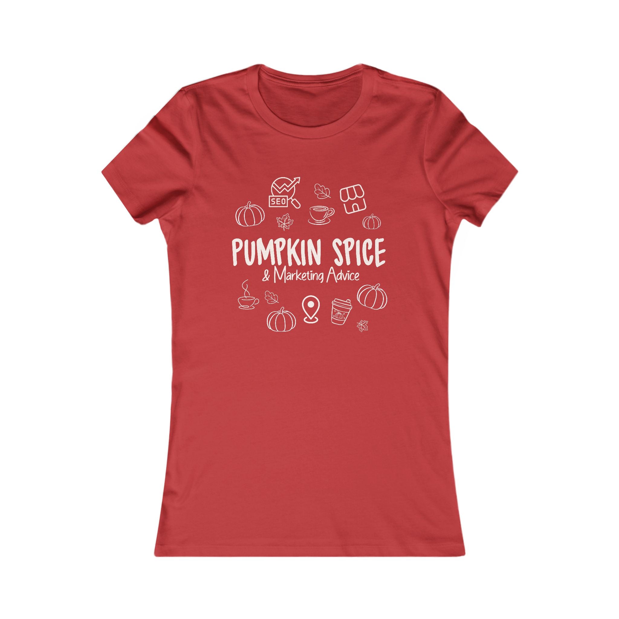 Search Perfect Pumpkin Spice Marketing Advice Women's Tee - Cozy Fall Top, Cute Autumn Shirt, Gift for Coffee Lovers, Seasonal Fashion