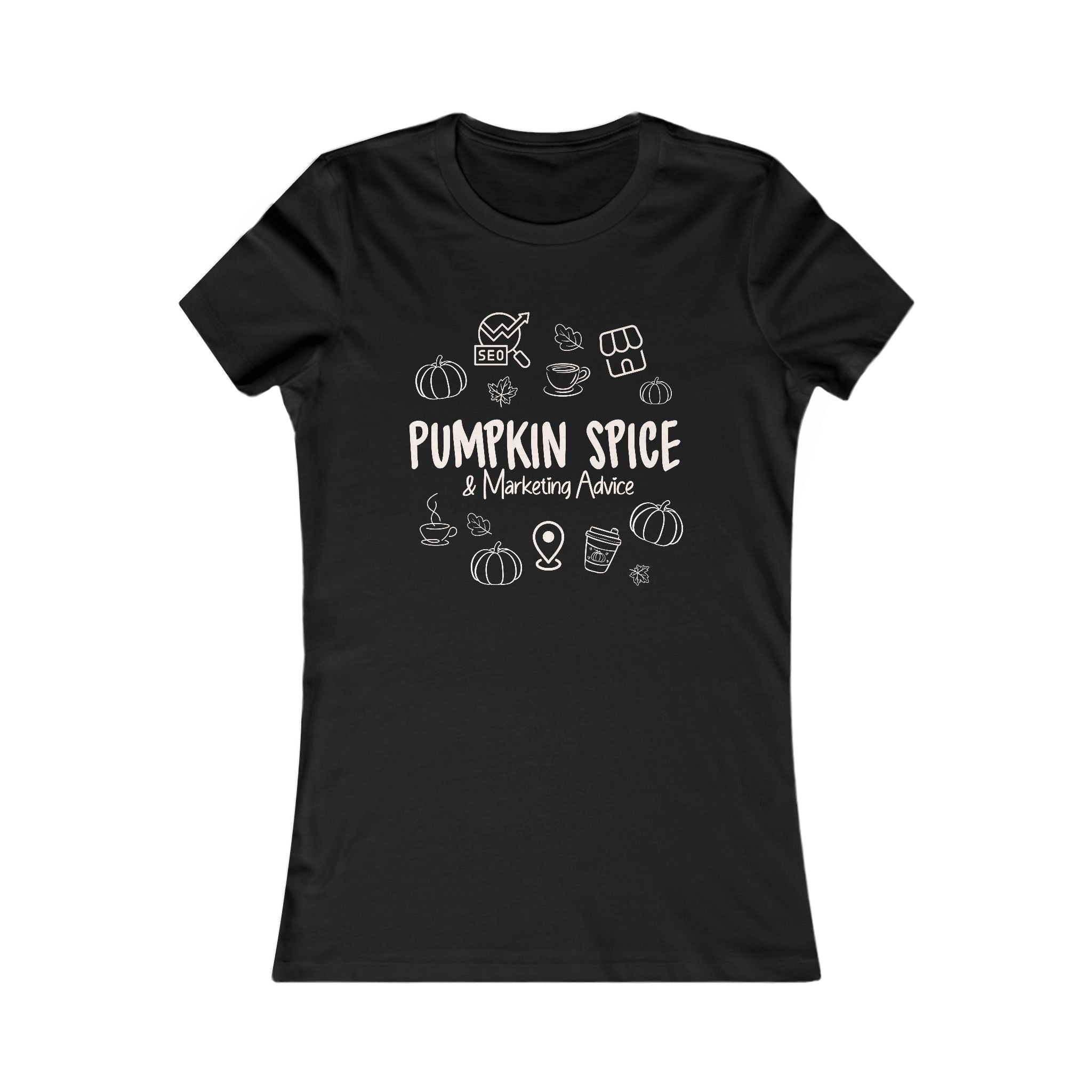 Search Perfect Pumpkin Spice Marketing Advice Women's Tee - Cozy Fall Top, Cute Autumn Shirt, Gift for Coffee Lovers, Seasonal Fashion