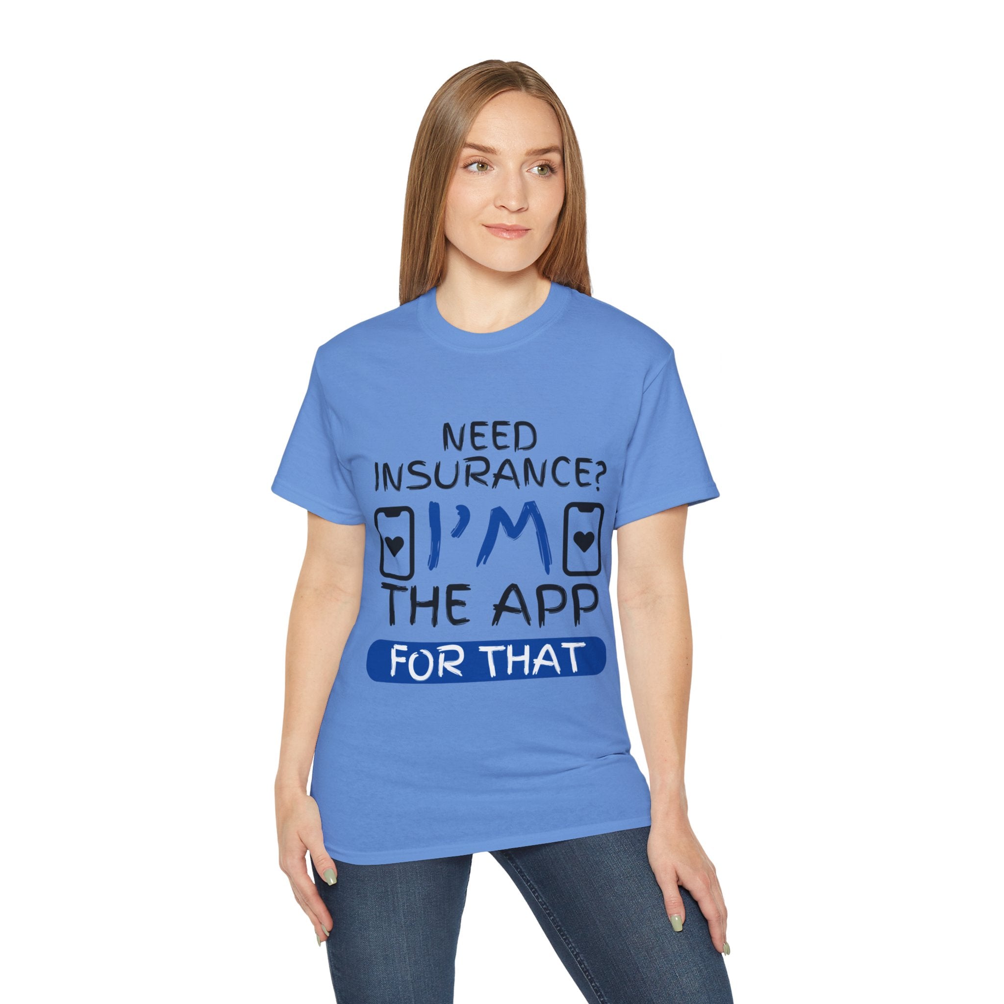 Insurance Agent Line Unisex Ultra Cotton Tee - Need Insurance, I'm the App Blue