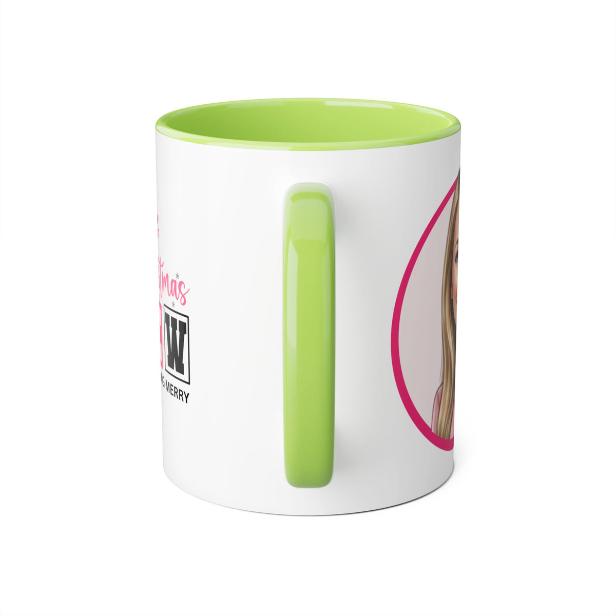 Cyndy Caricature Portrait Accent Mug — Search Perfect Caricature Christmas