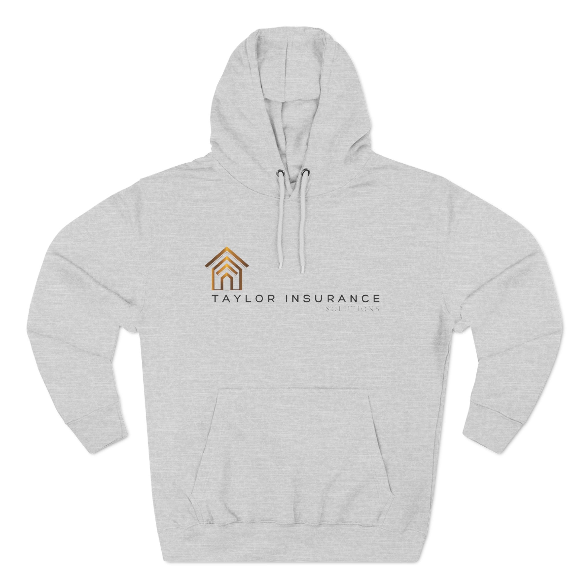 Three-Panel Fleece Hoodie Black Logo  -  Monette Taylor
