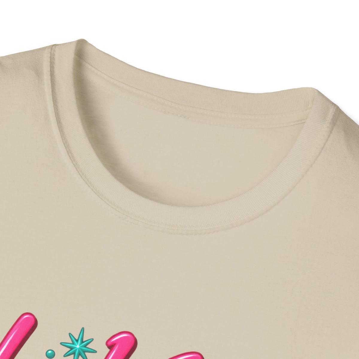 He Knows When You Are Not Covered Santa Christmas T-Shirt - Pink/Turquoise Graphic