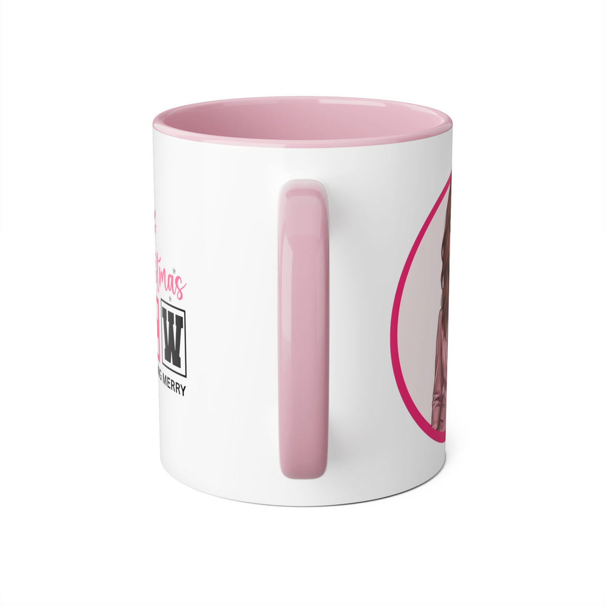 Heather T Caricature Portrait Accent Mug — Search Perfect Caricature Christmas