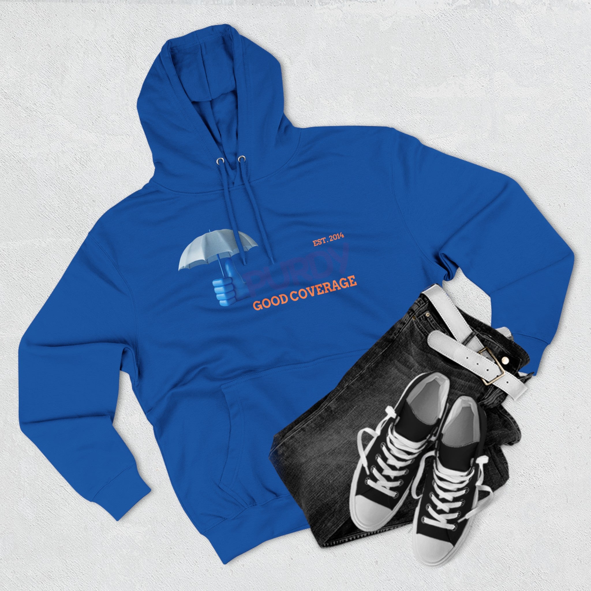 Three-Panel Fleece Hoodie - Kevin Purdy Logo