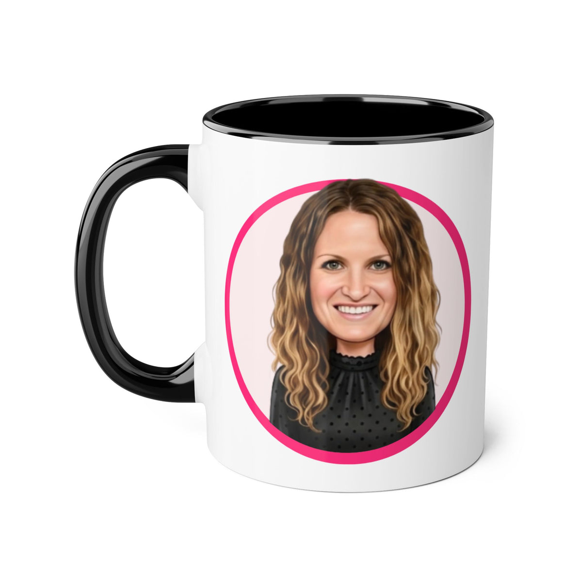 Penni  Caricature Portrait Accent Mug — Search Perfect Caricature Christmas