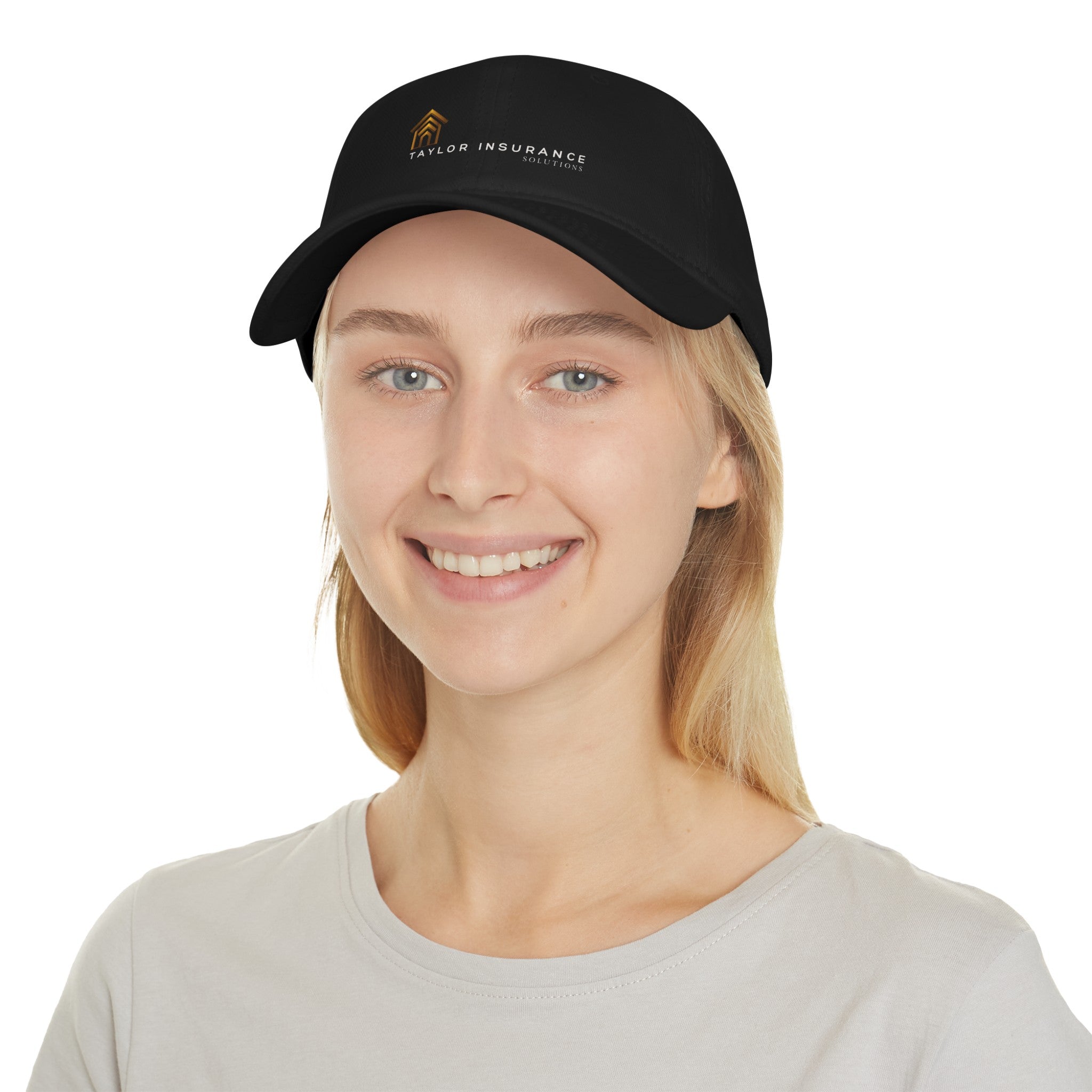 Low Profile Baseball Cap White Logo  - Monette Taylor