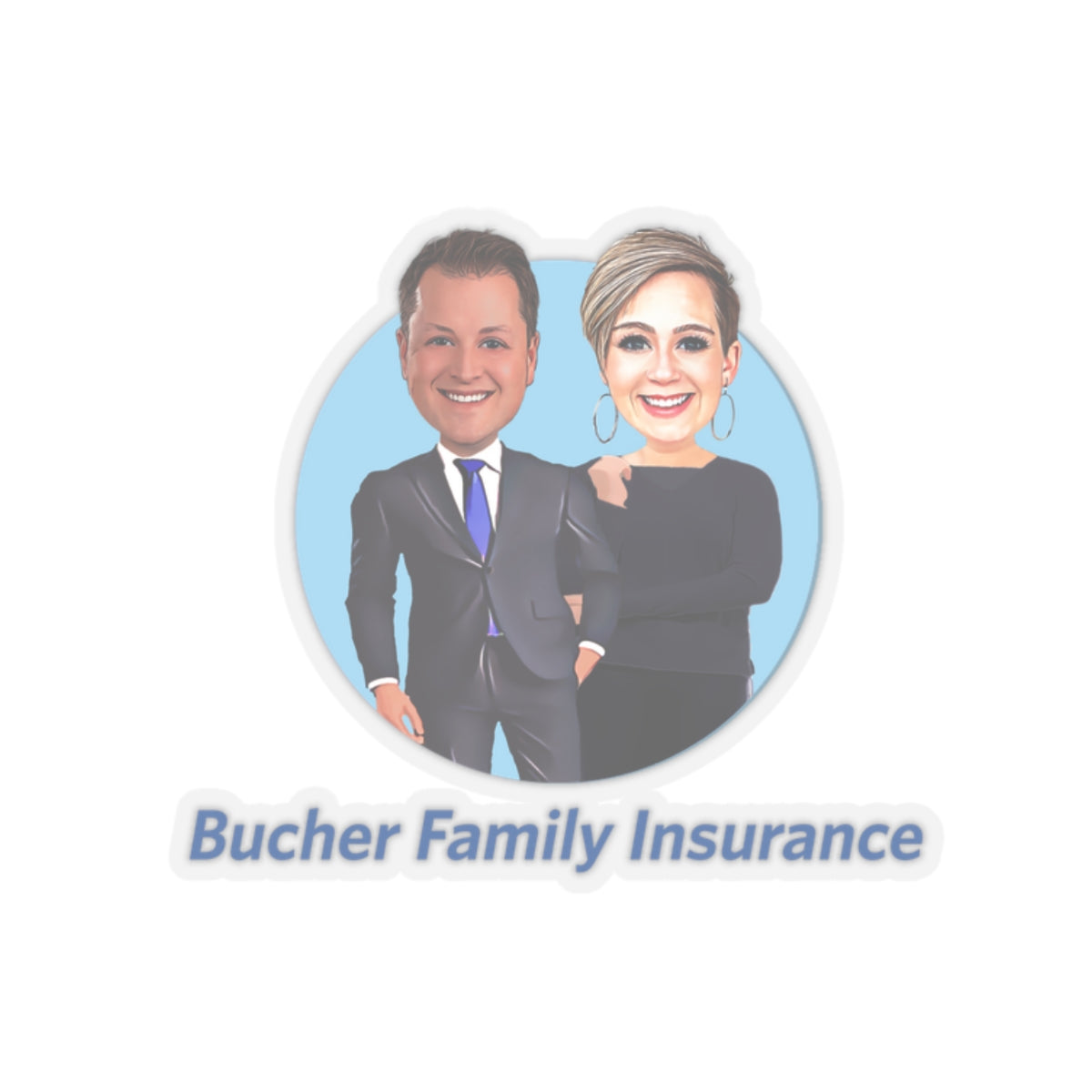 Ben Bucher Agency Kiss-Cut Stickers - Callie and Ben
