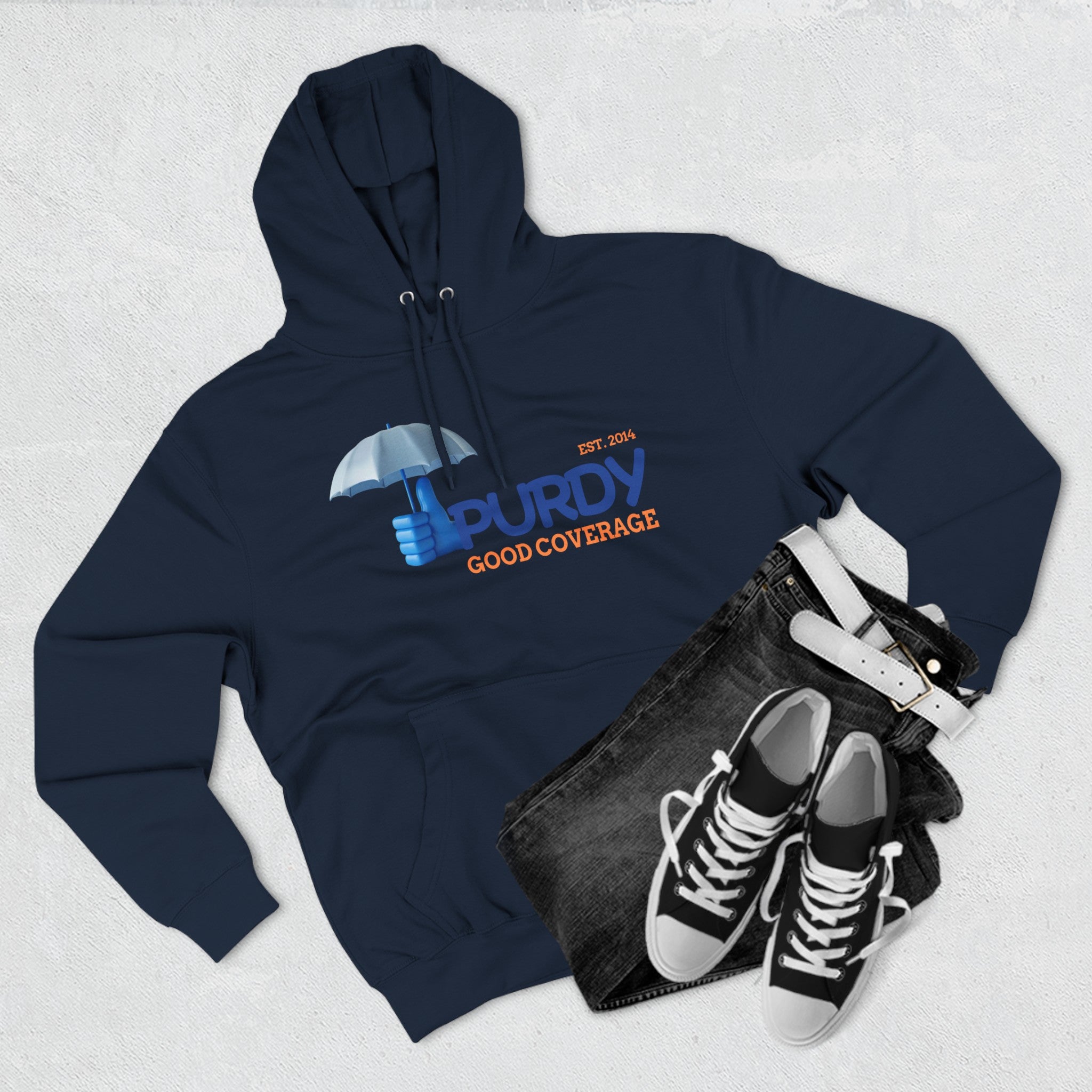 Three-Panel Fleece Hoodie - Kevin Purdy Logo