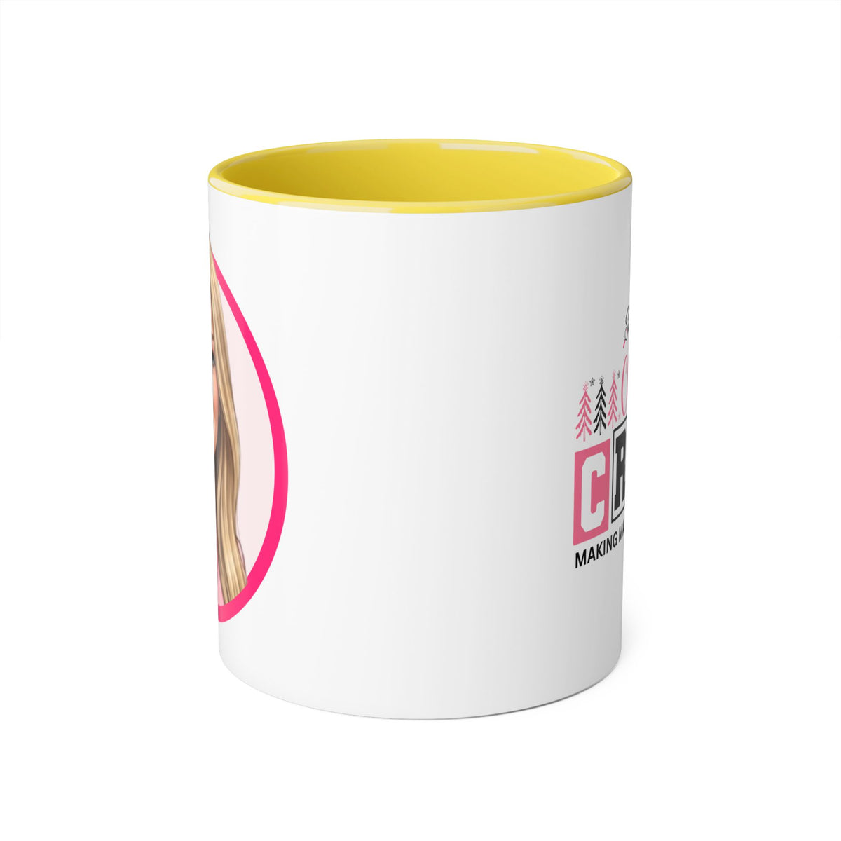 Cyndy Caricature Portrait Accent Mug — Search Perfect Caricature Christmas