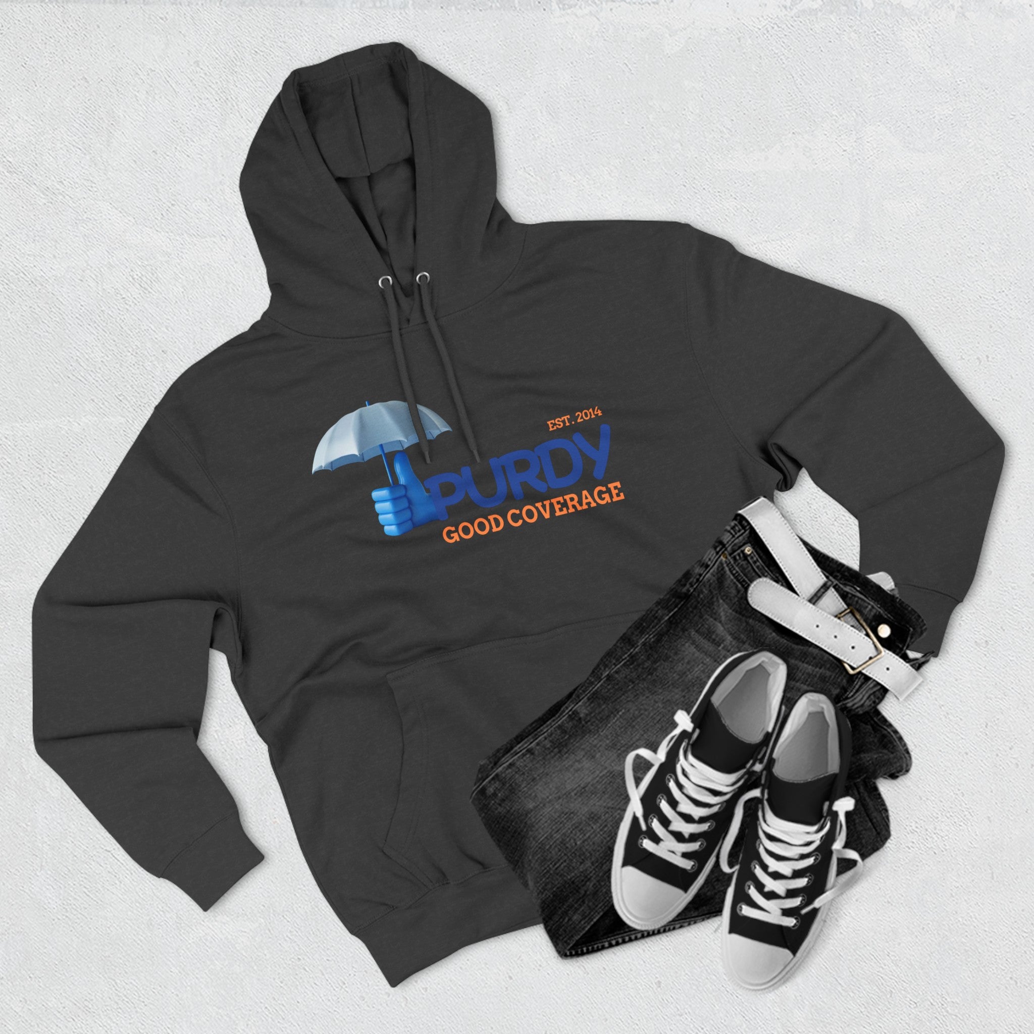 Three-Panel Fleece Hoodie - Kevin Purdy Logo