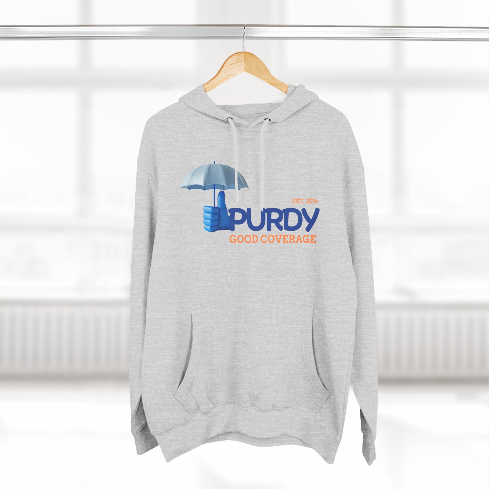 Three-Panel Fleece Hoodie - Kevin Purdy Logo