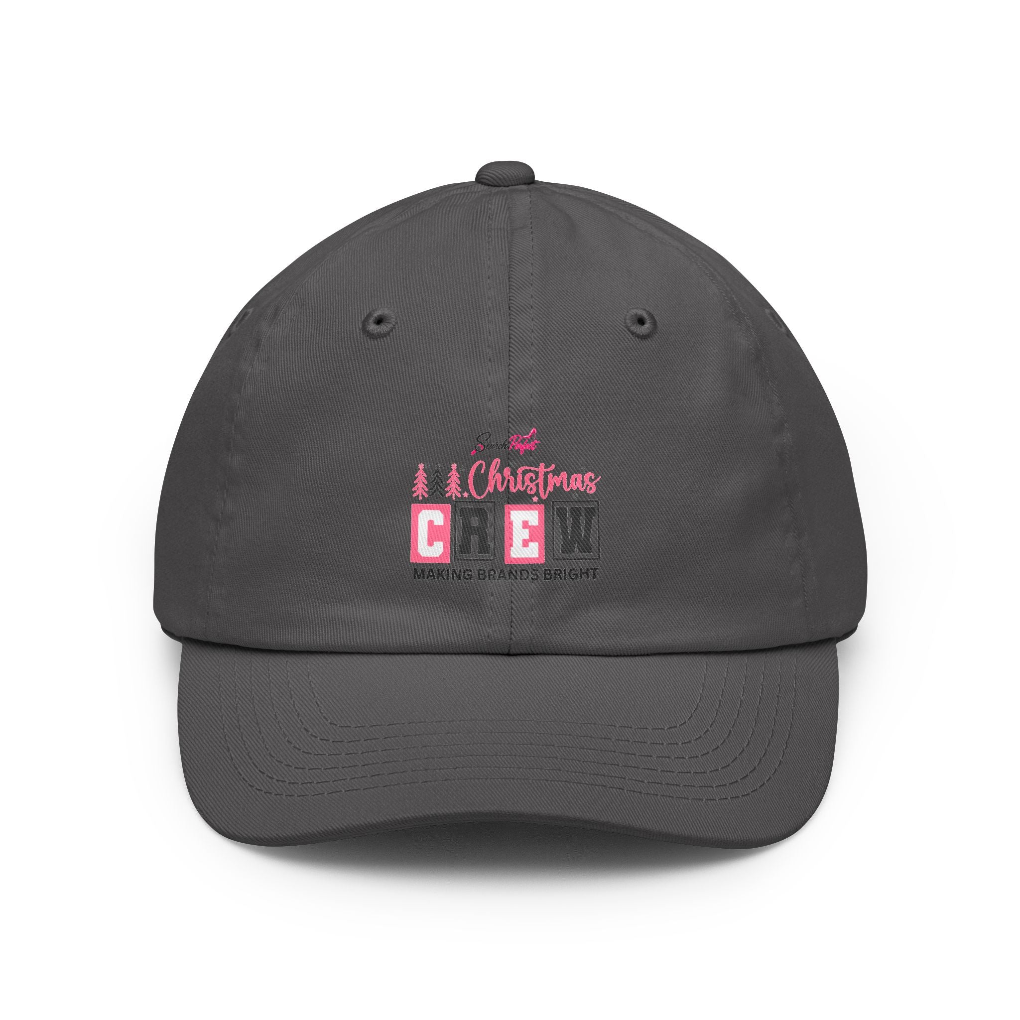 Search Perfect Christmas Crew Dad Hat – Seasonal Holiday Baseball Cap with 'Christmas Crew' Design