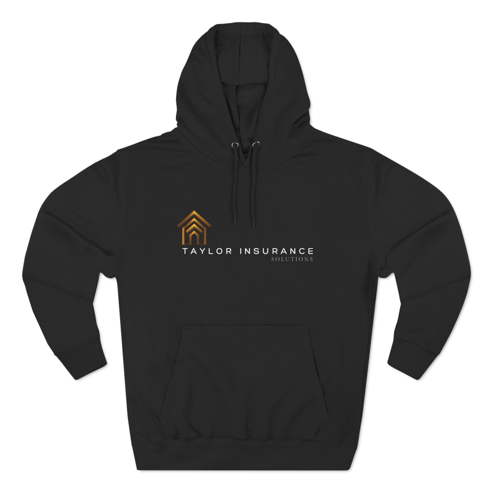 Three-Panel Fleece Hoodie White Logo  - Monette Taylor