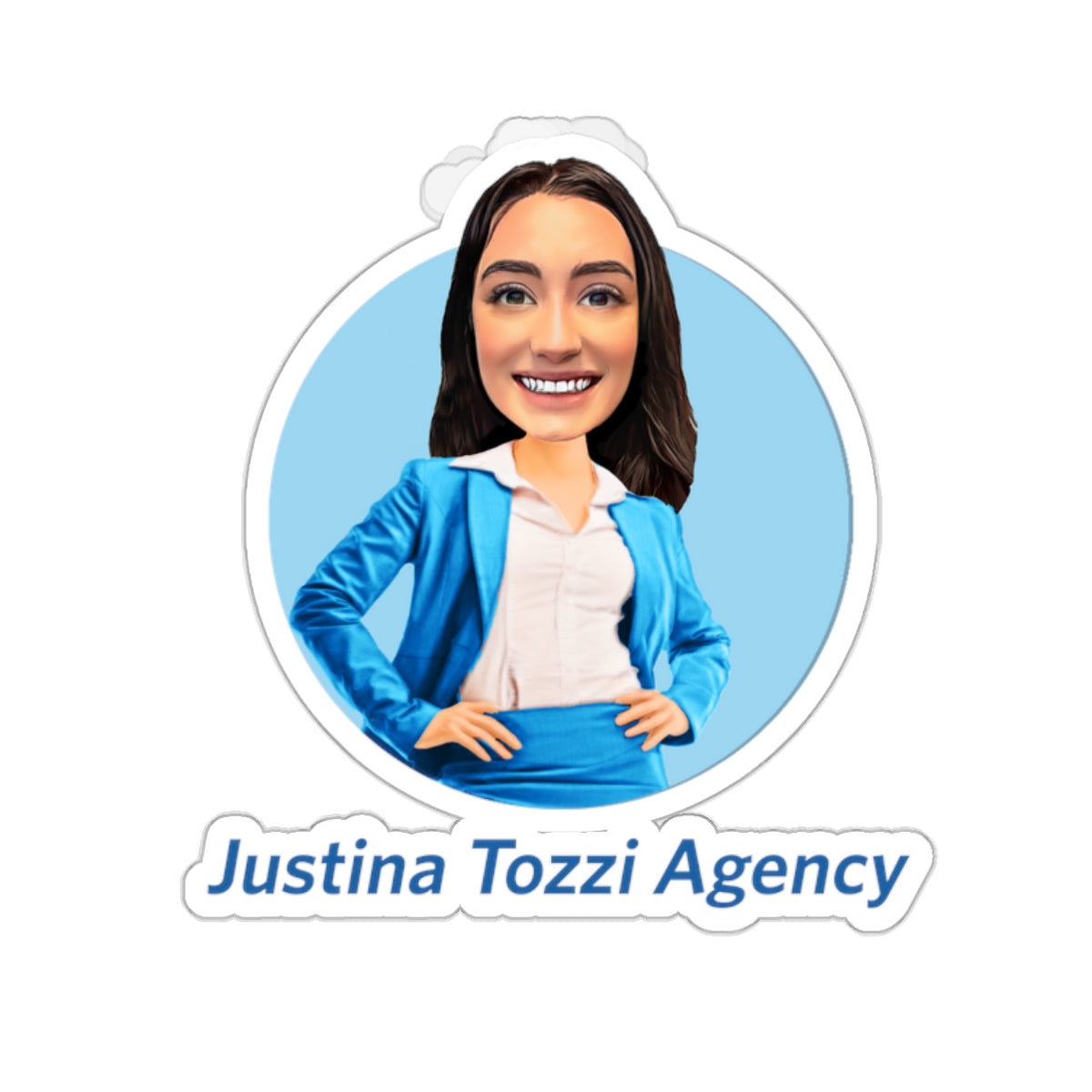 Justina Tozzi Agency Caricature Kiss-Cut Stickers - Rebecca