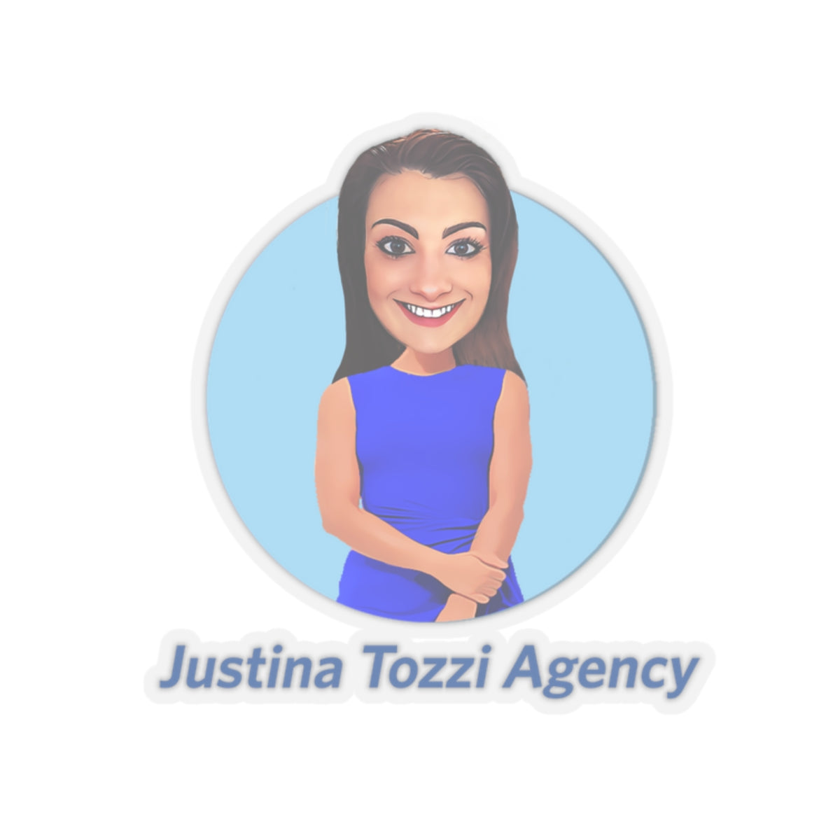 Justina Tozzi Agency Caricature Kiss-Cut Stickers - Lauren