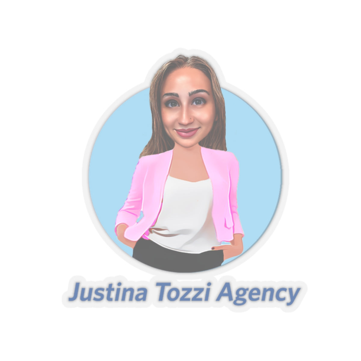 Justina Tozzi Agency Caricature Kiss-Cut Stickers - Amanda