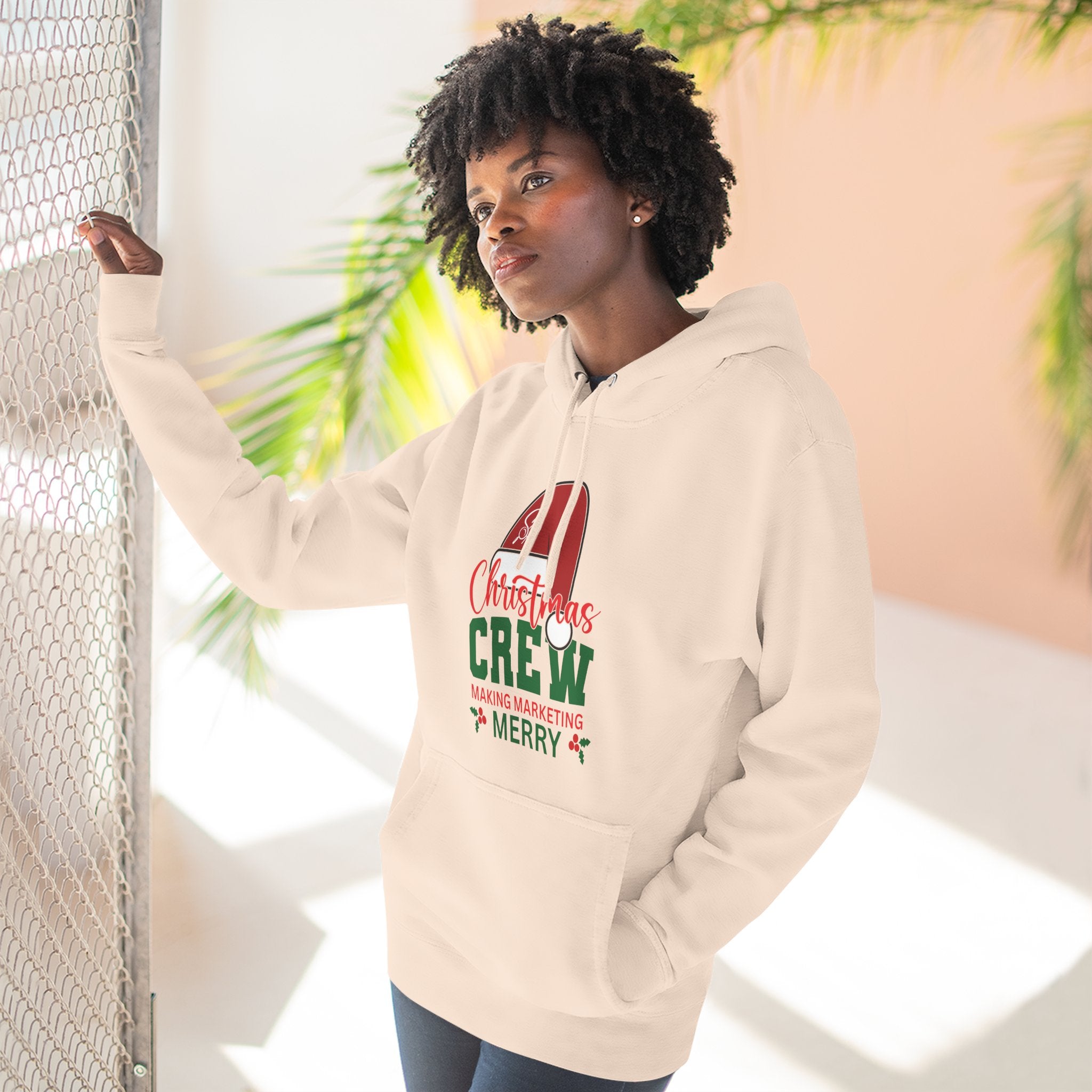 Unisex Christmas Crew Hoodie -  Search Perfect Making Marketing Merry Holiday Sweatshirt