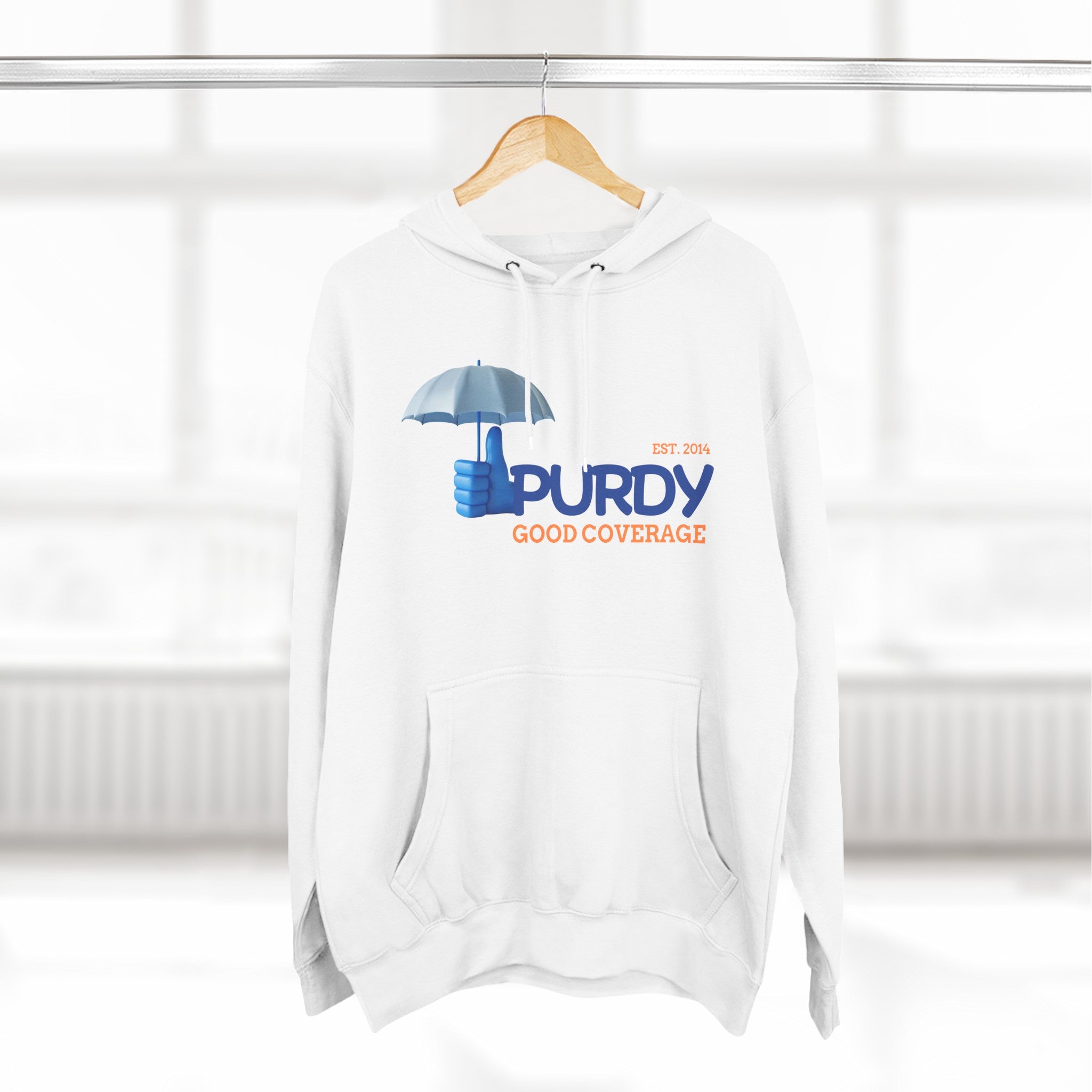 Three-Panel Fleece Hoodie - Kevin Purdy Logo