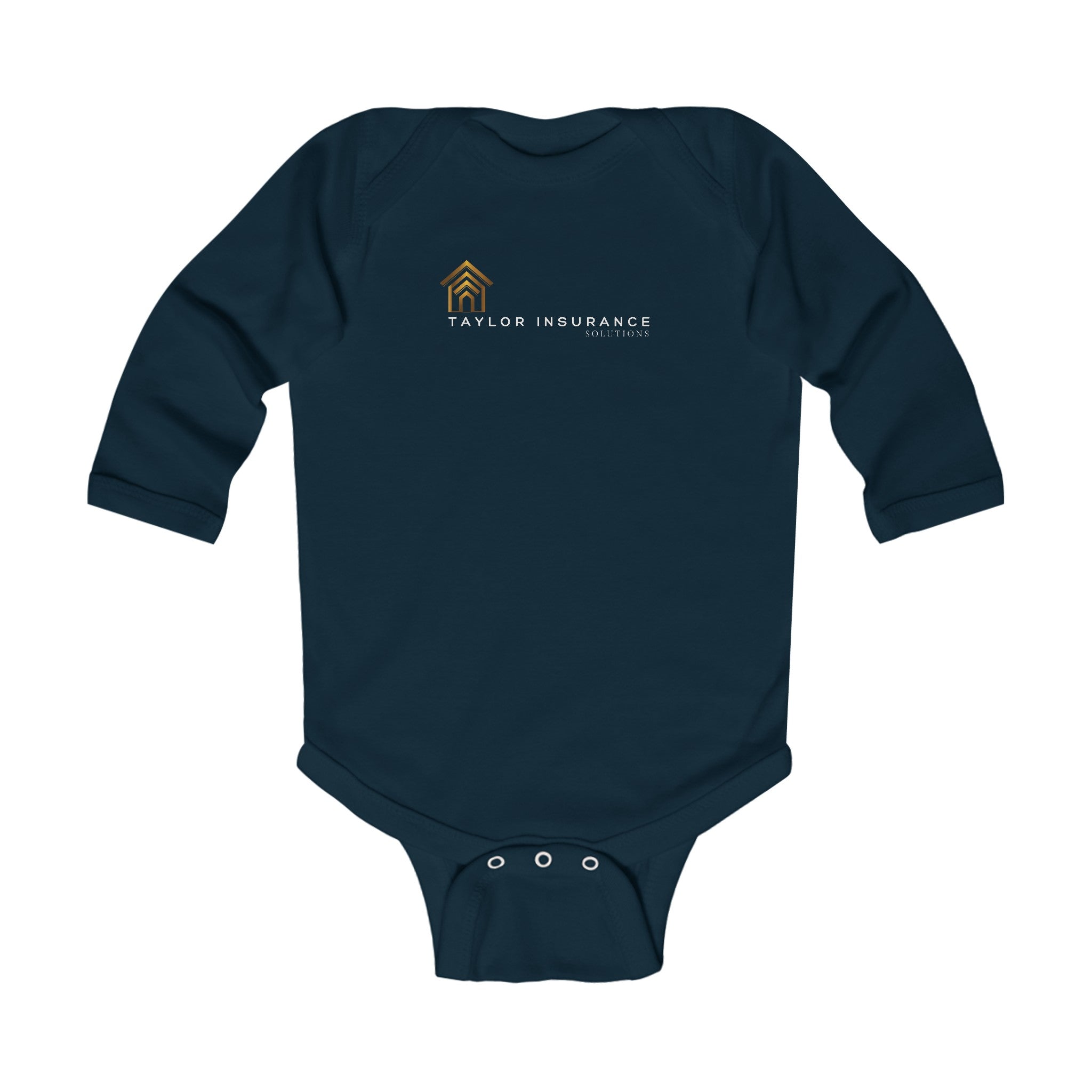Infant Long Sleeve Bodysuit White Logo - Monette Taylor
