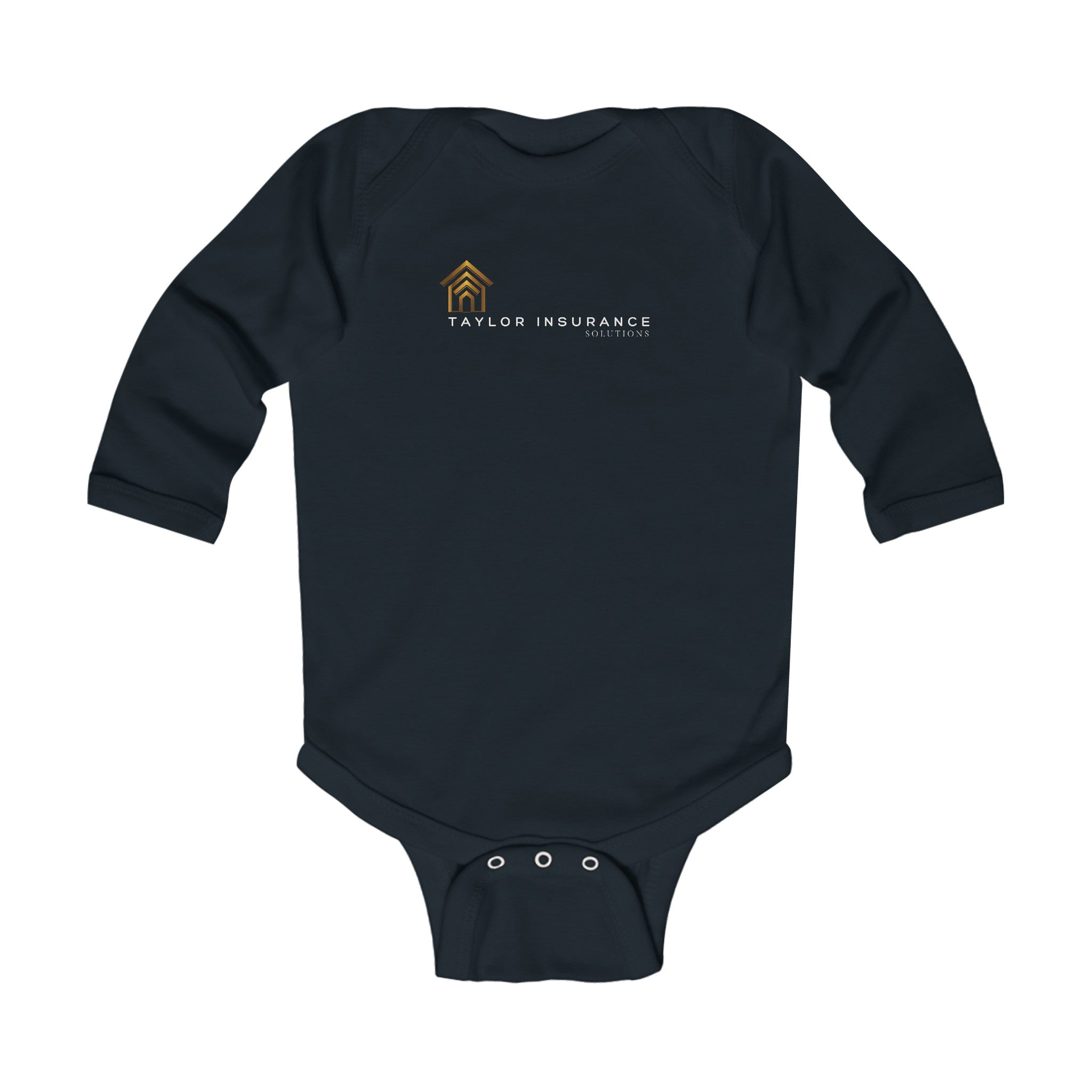 Infant Long Sleeve Bodysuit White Logo - Monette Taylor