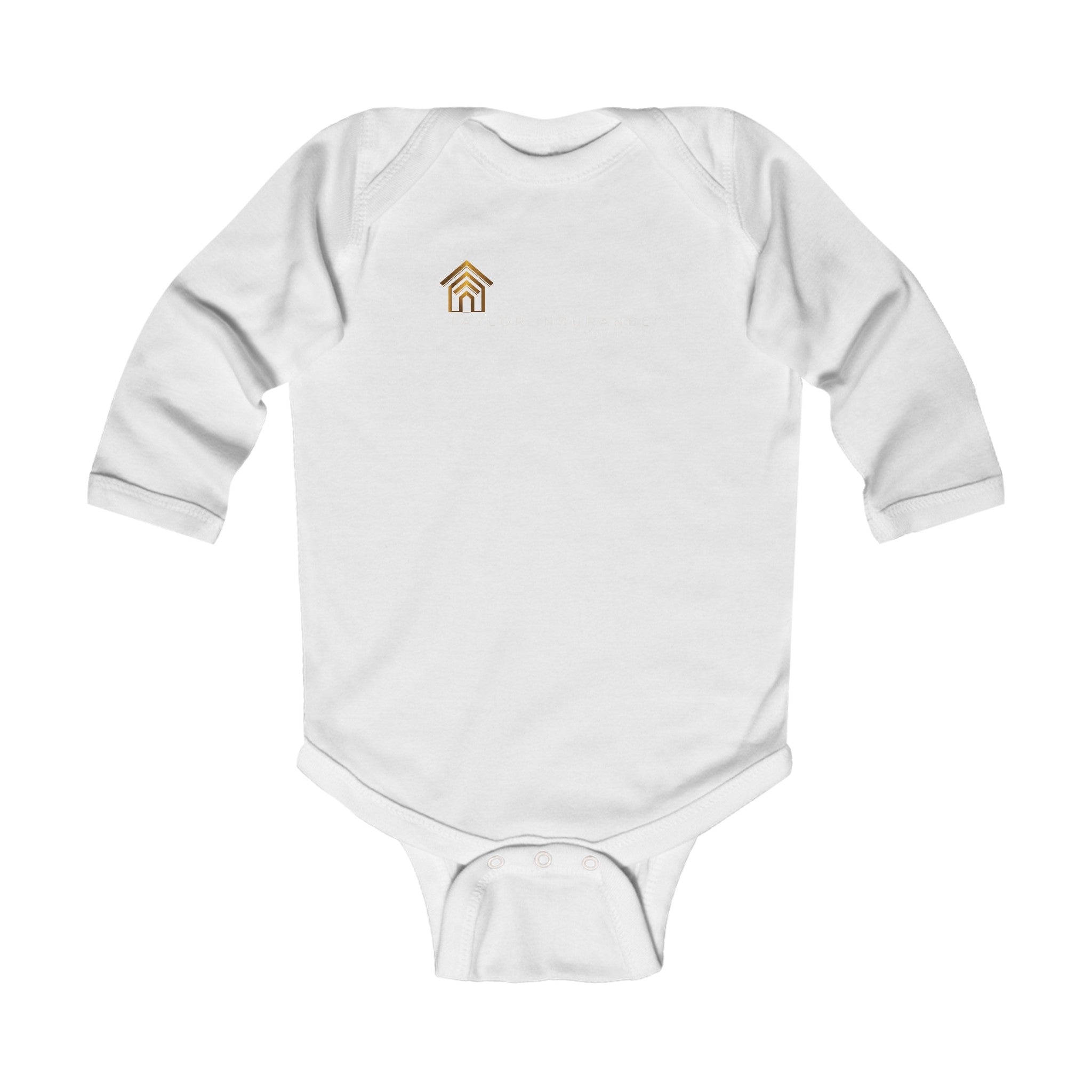 Infant Long Sleeve Bodysuit White Logo - Monette Taylor