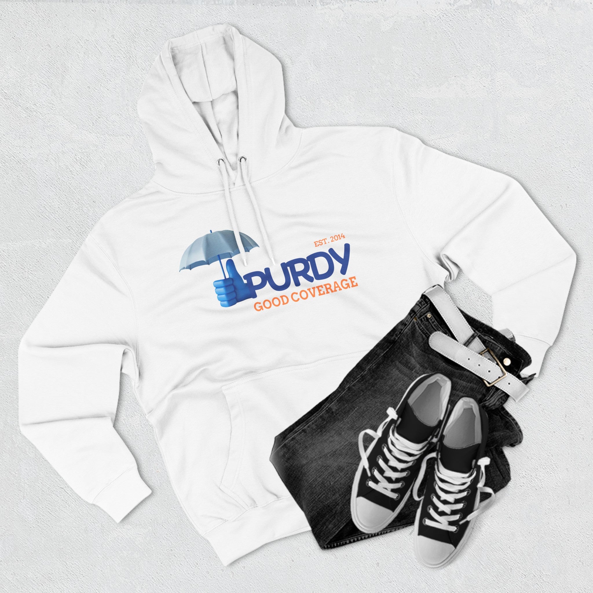 Three-Panel Fleece Hoodie - Kevin Purdy Logo