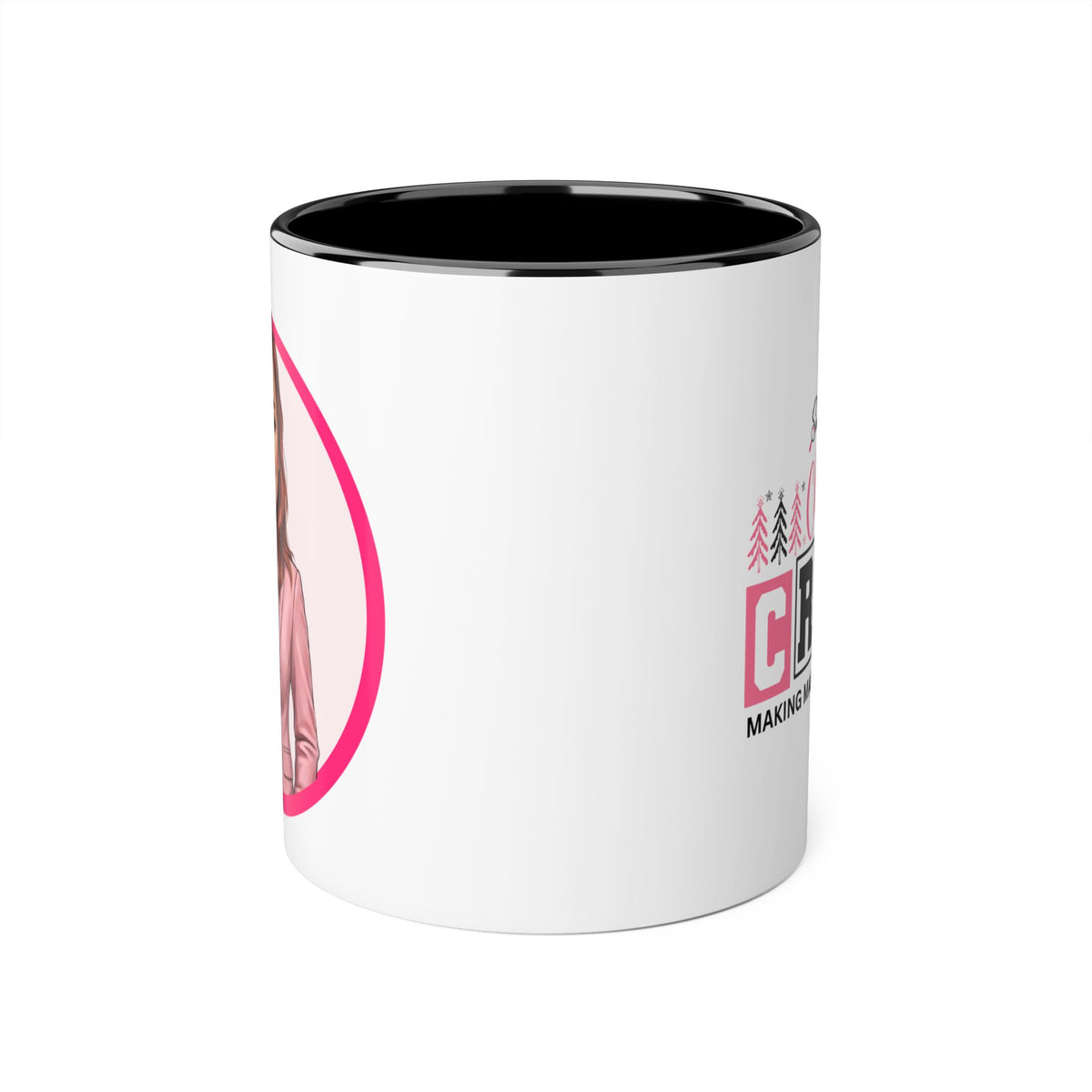 Heather T Caricature Portrait Accent Mug — Search Perfect Caricature Christmas