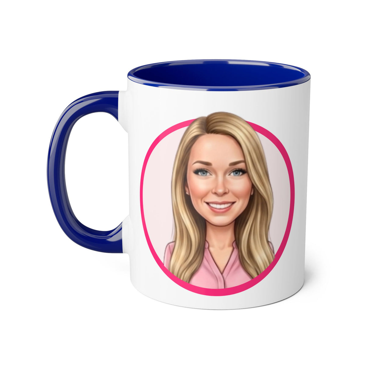 Cyndy Caricature Portrait Accent Mug — Search Perfect Caricature Christmas