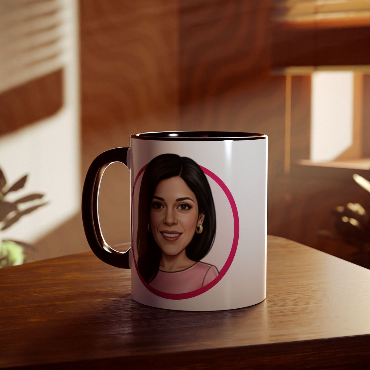 Rosa  Caricature Portrait Accent Mug — Search Perfect Caricature Christmas