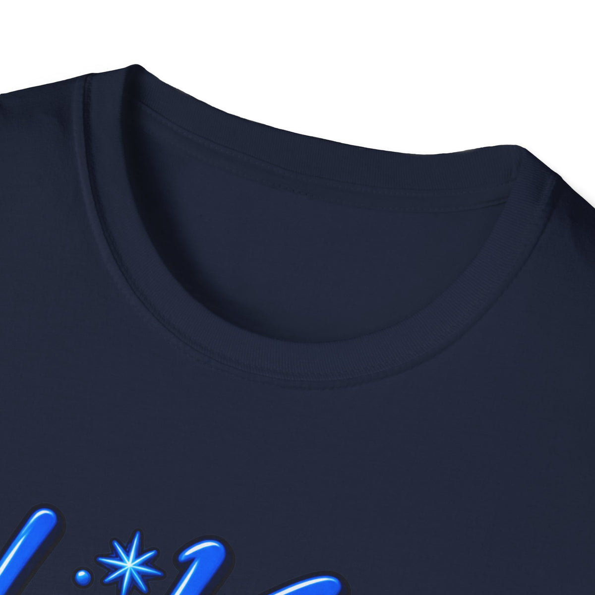 He Knows When You Are Not Covered Santa Christmas T-Shirt - Blue Black
