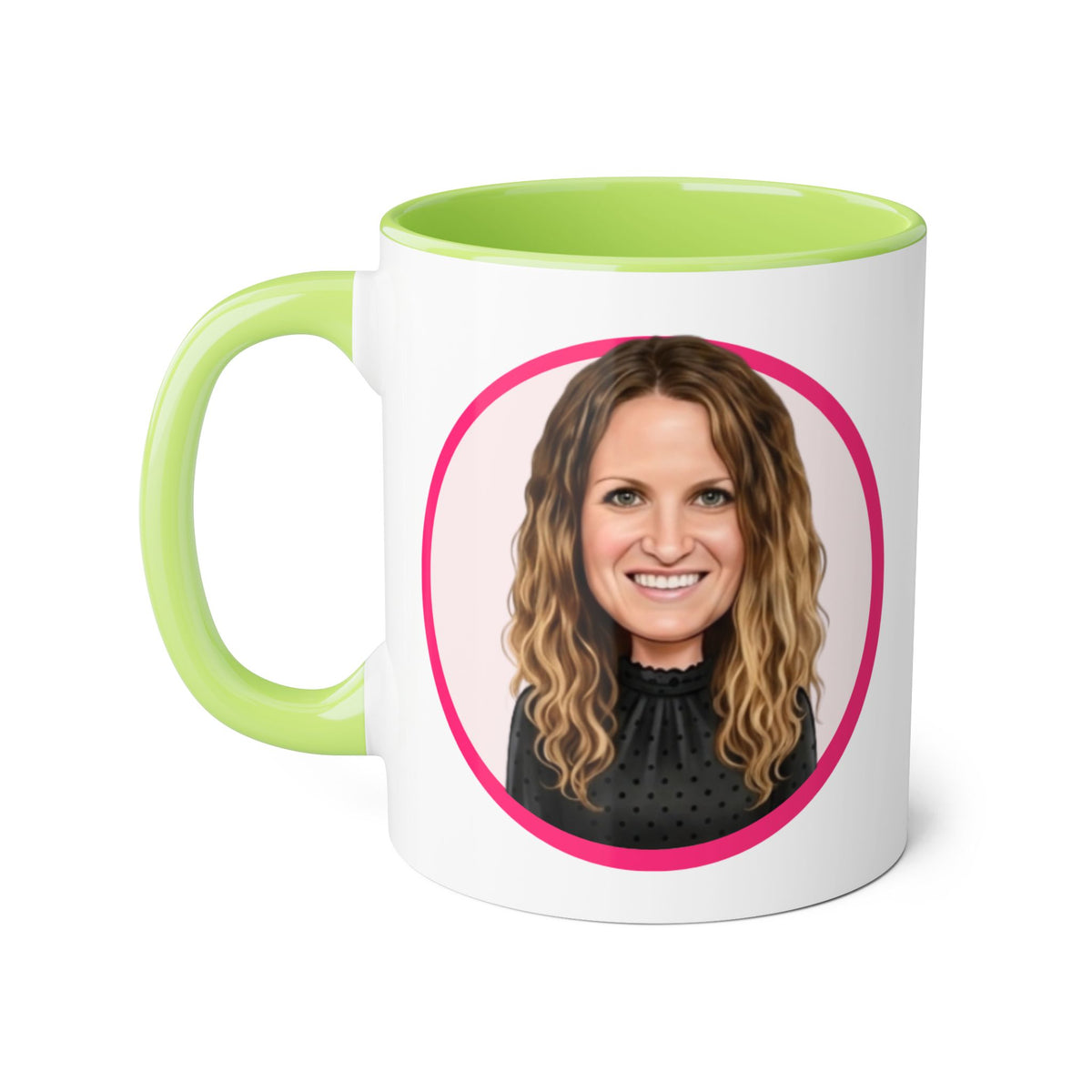 Penni  Caricature Portrait Accent Mug — Search Perfect Caricature Christmas