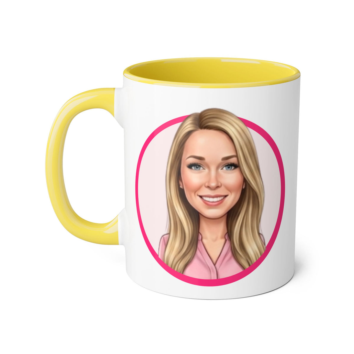 Cyndy Caricature Portrait Accent Mug — Search Perfect Caricature Christmas