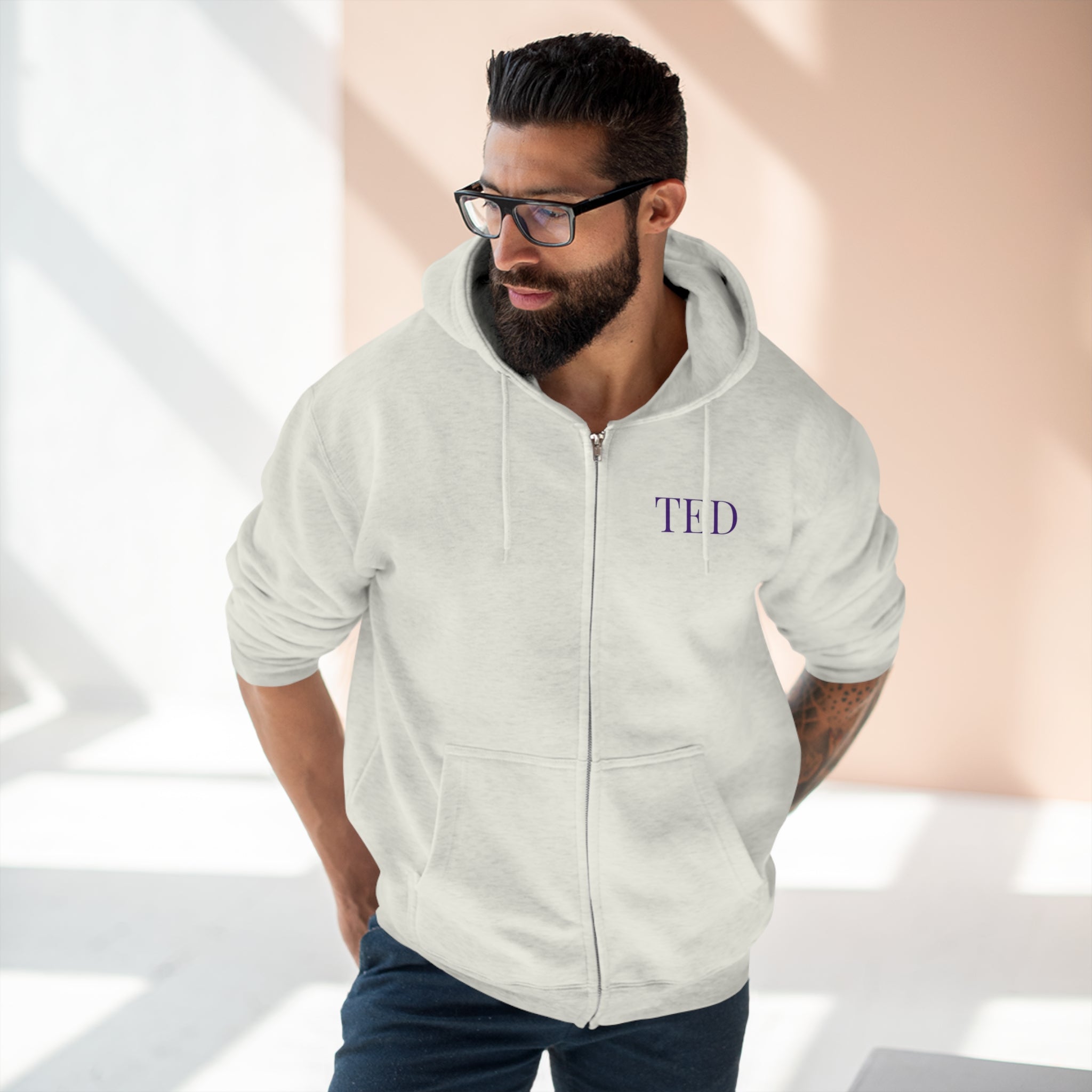 Ted Byrt Logo Unisex Zip Hoodie- TED