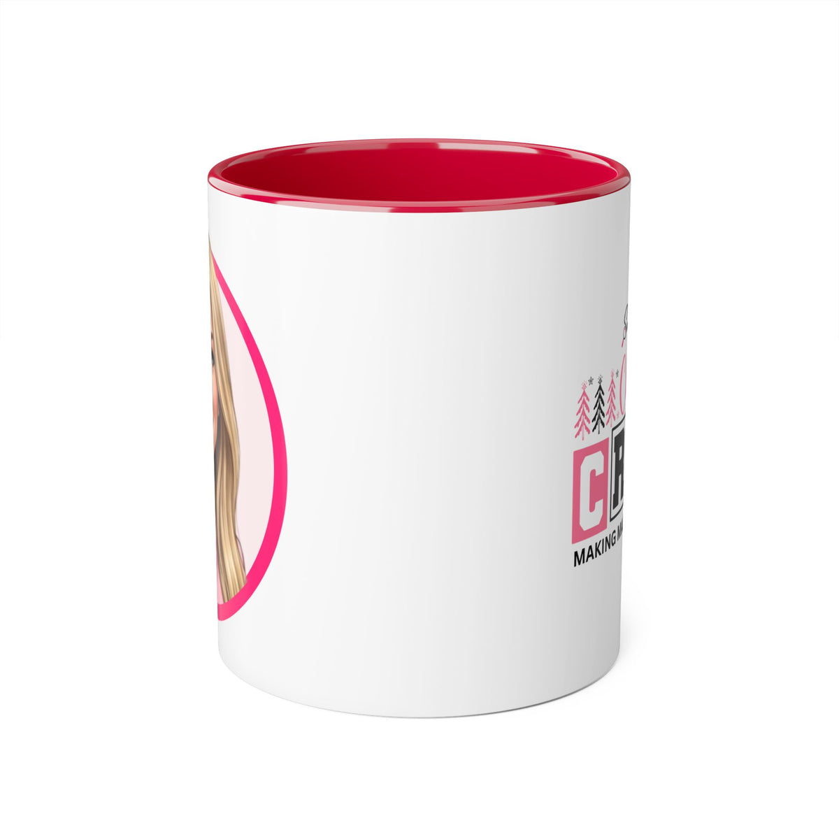 Cyndy Caricature Portrait Accent Mug — Search Perfect Caricature Christmas