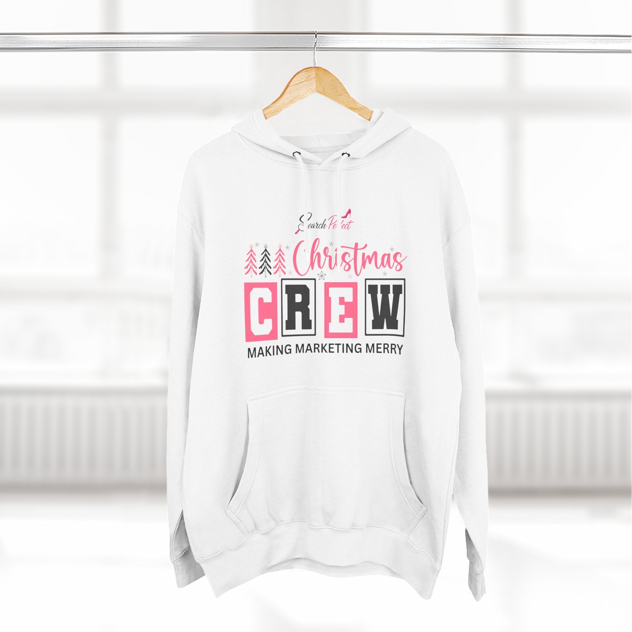 Christmas Crew Hoodie — "Search Perfect" Marketing Team Holiday Pullover