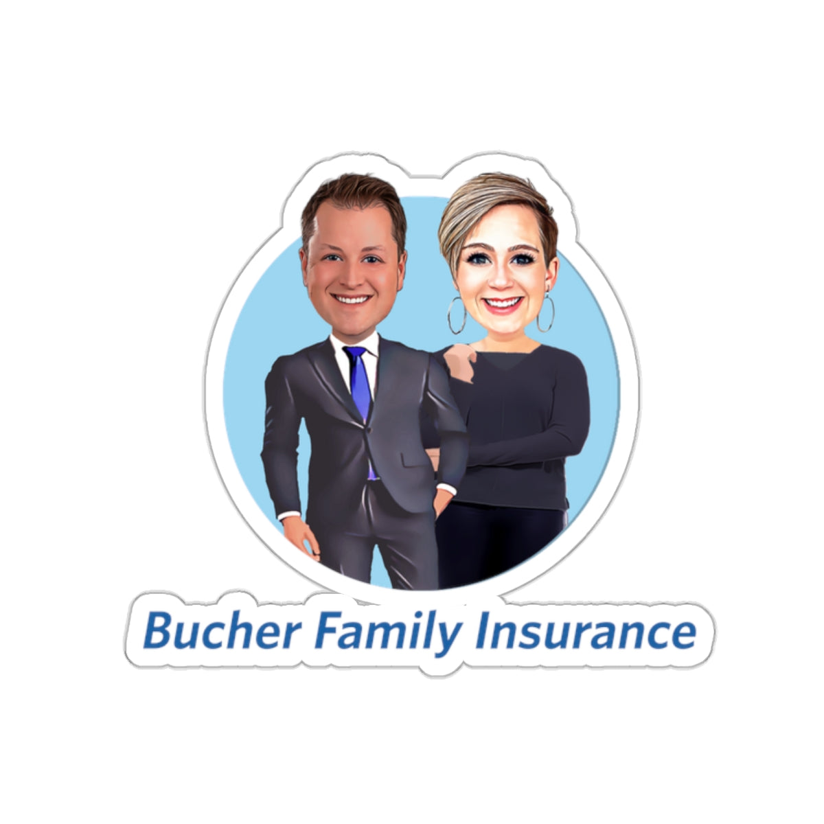 Ben Bucher Agency Kiss-Cut Stickers - Callie and Ben
